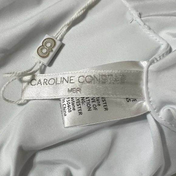 Caroline Constas Nova Off-Shoulder Puff Sleeve One Piece in Green Palm Leaf XS - Picture 7 of 10